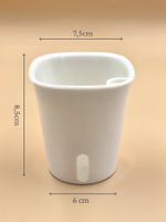 3er-Set Selbstbewässerungs-Töpfe, Ø 7,5 cm, Weiß
